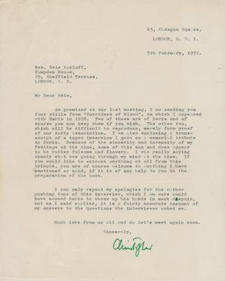Lot #660 Christopher Lee Typed Letter Signed to Boris Karloff's Widow - Image 1