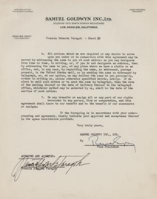 Lot #634 Francis Edward Faragoh Document Signed (1938) - Image 1