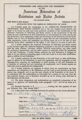 Lot #552 Harry Nilsson Document Signed for 'Johnny Niles' - Image 1