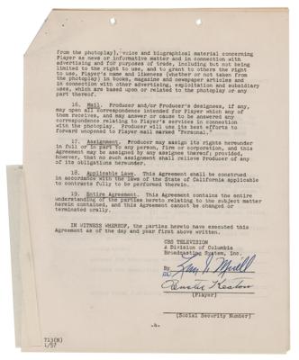 Lot #656 Buster Keaton Document Signed