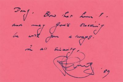 Lot #627 Peter Cushing Signature - Image 1