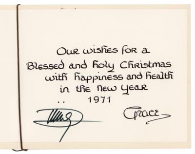 Lot #307 Princess Grace and Prince Rainier Signed Christmas Card - Image 1