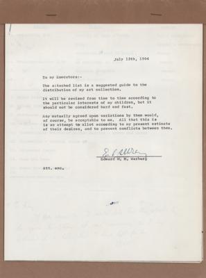 Lot #444 Edward Warburg Document Signed with ANS