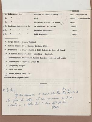 Lot #444 Edward Warburg Document Signed with ANS - Image 2