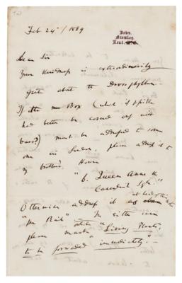 Lot #180 Charles Darwin Archive of (4) Signed Scientific Letters on Tailless Dogs and Carnivorous Plants - Image 4