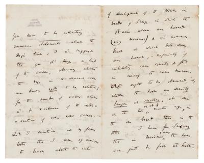 Lot #180 Charles Darwin Archive of (4) Signed Scientific Letters on Tailless Dogs and Carnivorous Plants - Image 5