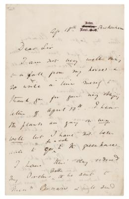 Lot #180 Charles Darwin Archive of (4) Signed Scientific Letters on Tailless Dogs and Carnivorous Plants - Image 7