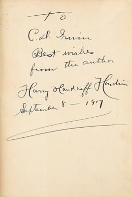Lot #578 Harry Houdini Signed Book - Image 2