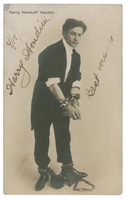 Lot #577 Harry Houdini Signed Photograph
