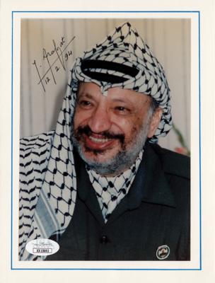 Lot #241 Yasser Arafat Signed Photograph - Image 1