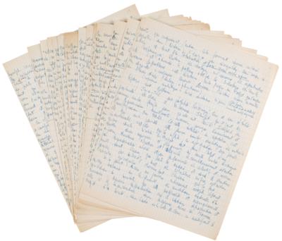 Lot #479 Jean-Paul Sartre Handwritten Manuscript