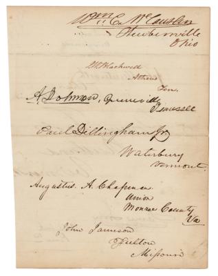 Lot #21 Andrew Johnson Signature