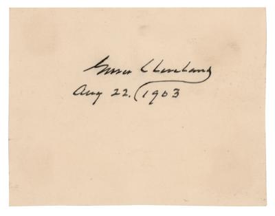 Lot #73 Grover Cleveland Signature
