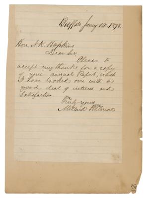 Lot #90 Millard Fillmore Autograph Letter Signed