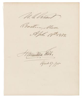 Lot #23 U. S. Grant Signature as President