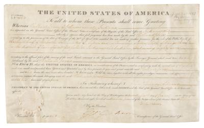 Lot #54 John Quincy Adams Document Signed as President - Image 1