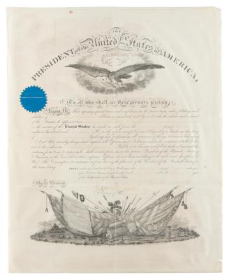 Lot #20 Abraham Lincoln Document Signed as President for Civil War Hospital Chaplain - Image 1