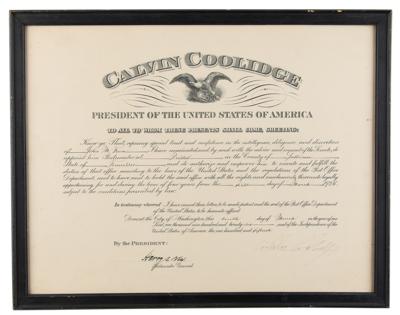 Lot #79 Calvin Coolidge Document Signed as President - Image 2