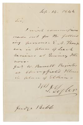 Lot #144 John Tyler Autograph Letter Signed as President - Image 2