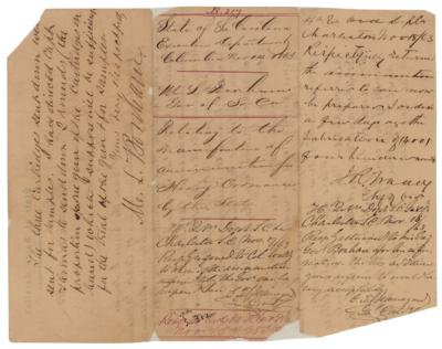 Lot #330 P. G. T. Beauregard Autograph Endorsements Signed on Ft. Sumter Guns (1863) - Image 2