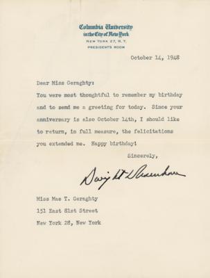 Lot #85 Dwight D. Eisenhower Typed Letter Signed - Image 1