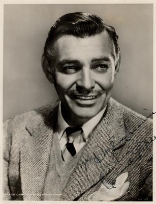 Lot #571 Clark Gable Signed Photograph