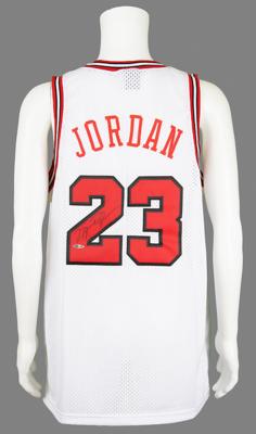 Lot #717 Michael Jordan Signed Basketball Jersey - Image 1