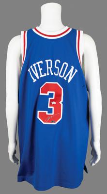 Lot #734 Allen Iverson Signed Basketball Jersey - Image 1