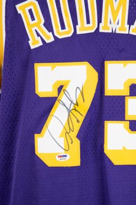 Lot #743 Dennis Rodman Signed Basketball Jersey - Image 2