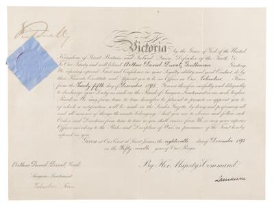 Lot #313 Queen Victoria Document Signed (1895)