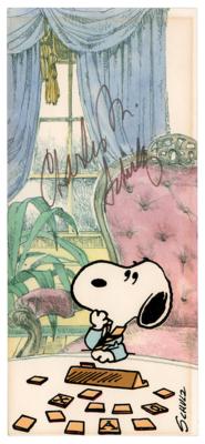 Lot #460 Charles Schulz Signed Greeting Card