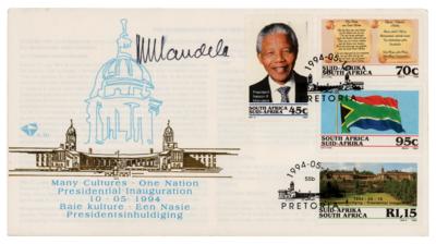 Lot #172 Nelson Mandela Signed Inauguration Cover