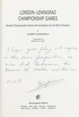 Lot #736 Garry Kasparov Signed Book - Image 2