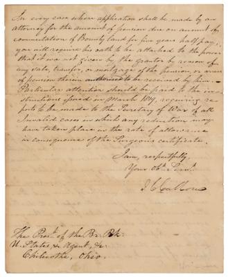 Lot #252 John C. Calhoun Autograph Letter Signed - Image 2