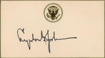 Lot #112 Lyndon B. Johnson Signature