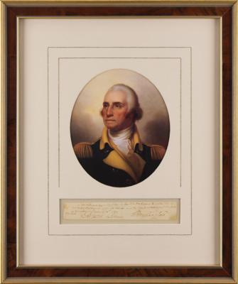 Lot #1 George Washington Document Signed on Land Survey - Image 1