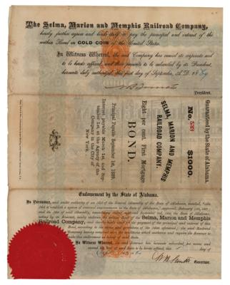 Lot #332 Nathan Bedford Forrest Twice-Signed Document - Image 3