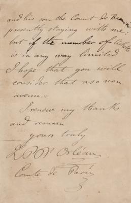 Lot #306 Prince Philipe, Count of Paris Autograph Letter Signed - Image 3