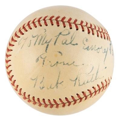 Lot #719 Babe Ruth Signed Baseball