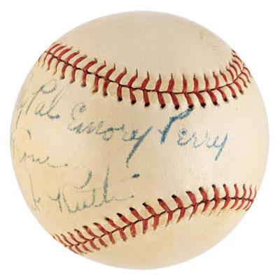 Lot #719 Babe Ruth Signed Baseball - Image 2