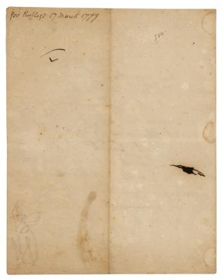 Lot #151 John Rutledge Autograph Letter Signed to John Jay - Image 2