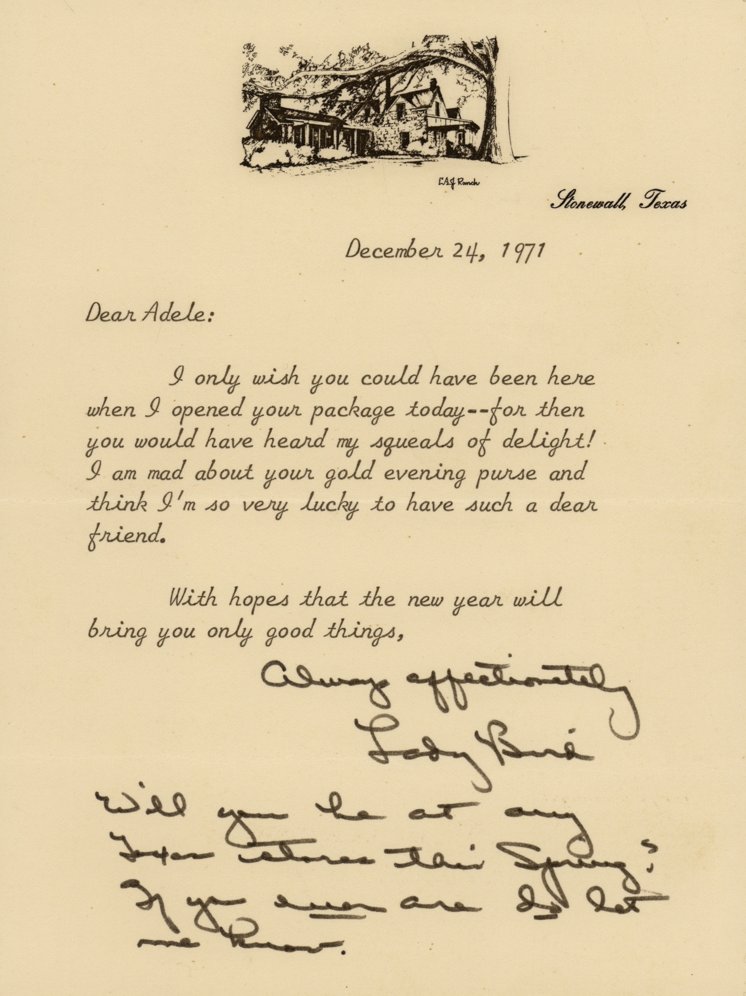 Lot #110 Lyndon and Lady Bird Johnson (2) Typed Letters Signed - Image 2