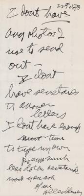 Lot #484 Allen Ginsberg Autograph Note Signed - Image 1