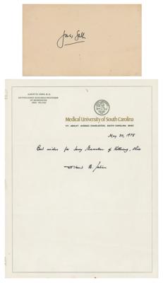 Lot #230 Jonas Salk and Albert Sabin (2) Signed Items - Image 1