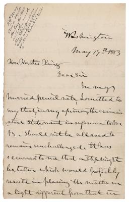 Lot #294 Lincoln Assassination: Joseph Holt Autograph Letter Signed