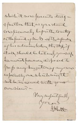 Lot #294 Lincoln Assassination: Joseph Holt Autograph Letter Signed - Image 2