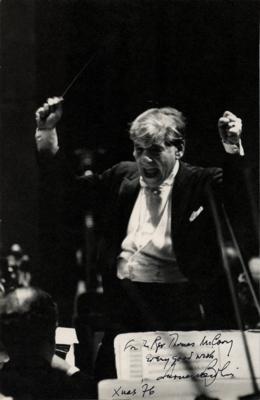 Lot #517 Leonard Bernstein Signed Photograph