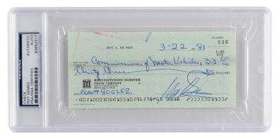 Lot #263 Roy Demeo Signed Check - Image 1