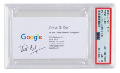 Lot #211 Vint Cerf (7) Signed Business Cards