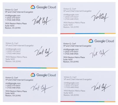 Lot #211 Vint Cerf (7) Signed Business Cards - Image 2